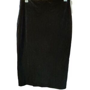 Express Black Velvet Skirt